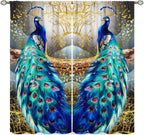 Blue Peacock Curtains