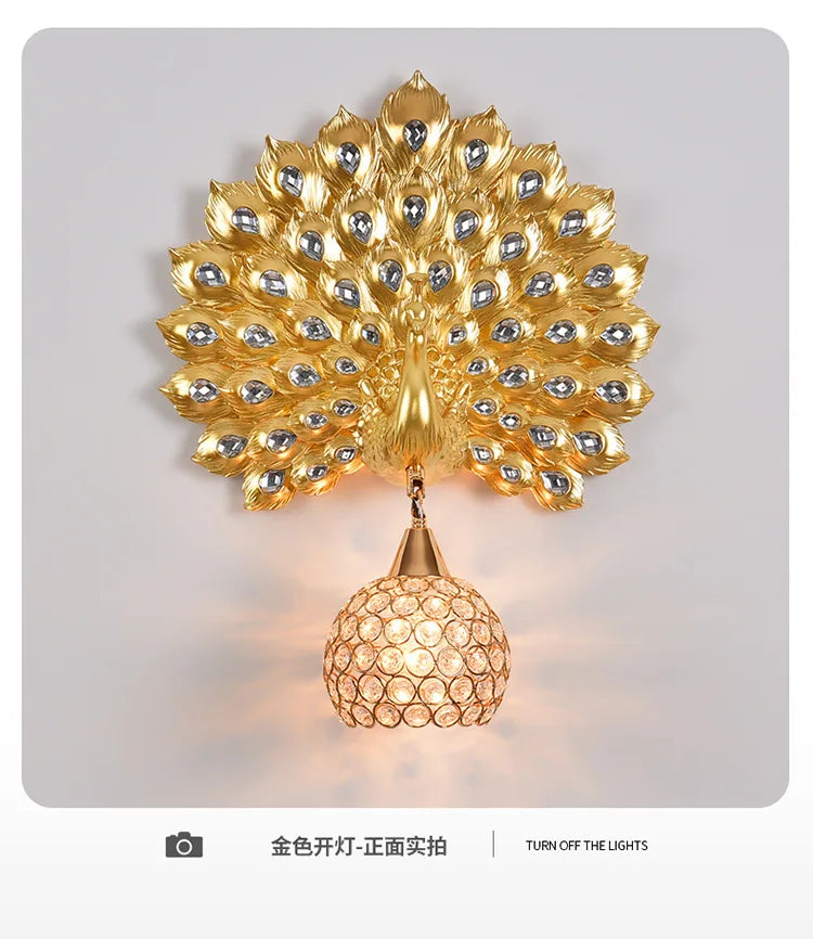 Creative Peacock Wall Lamp