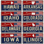 Greeting from USA States Landmark License Plate