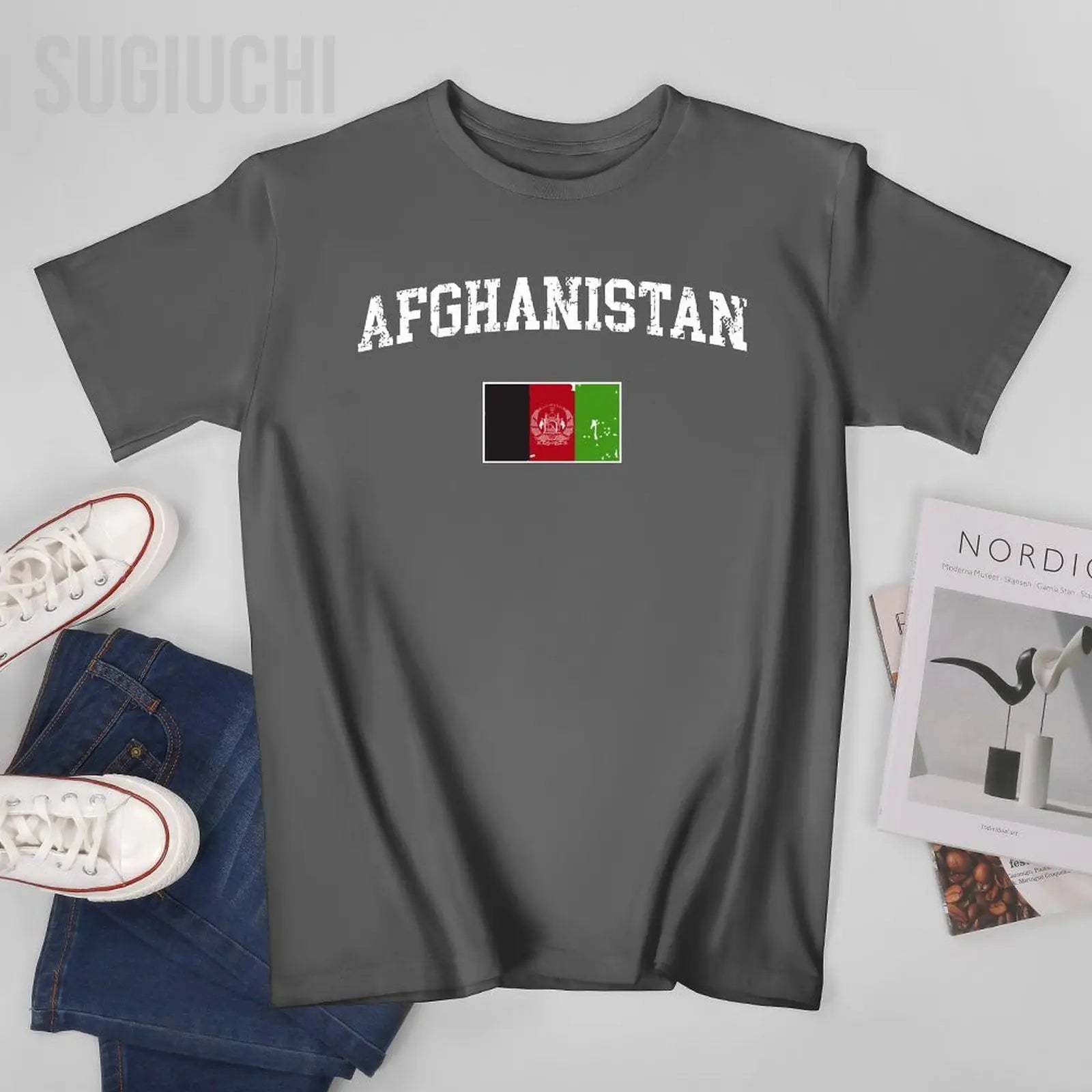 Afghanistan Flag Vintage Premium T-shirt
