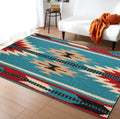 Living Room Rug Indian Tribal Geometric Theme Carpet