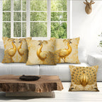 Golden Peacock Pillowcase
