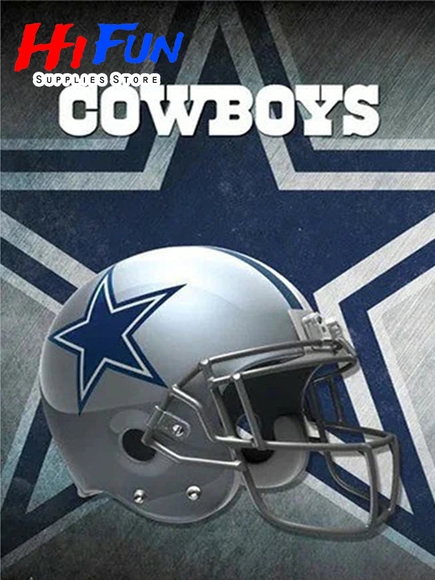 5D DIY Diamond Painting Helmet Stylings of Football Posters