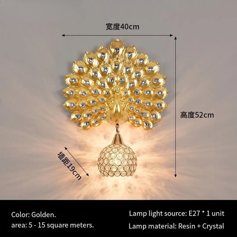 Creative Peacock Wall Lamp