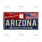 Greeting from USA States Landmark License Plate