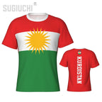 Tight Sports T-shirt Kurdistan Flag