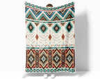 Aztec Throw Blankets, Southwestern Native Tribal Navajo