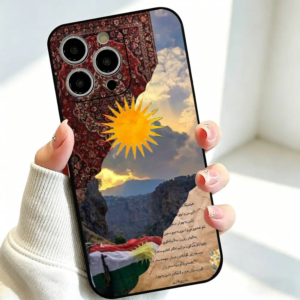 Kurdistan Flag Logo Support Phone Case For iPhones