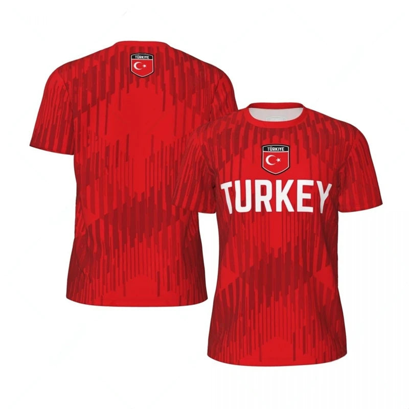 Fashion Turkey Flag Football T Shirt
