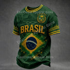 Brazil Flag Retro Soccer Jersey