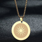 Engraved Star Pendant Necklace