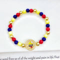 Classic Enamel Art Venezuelan Colombian Flag Bracelet