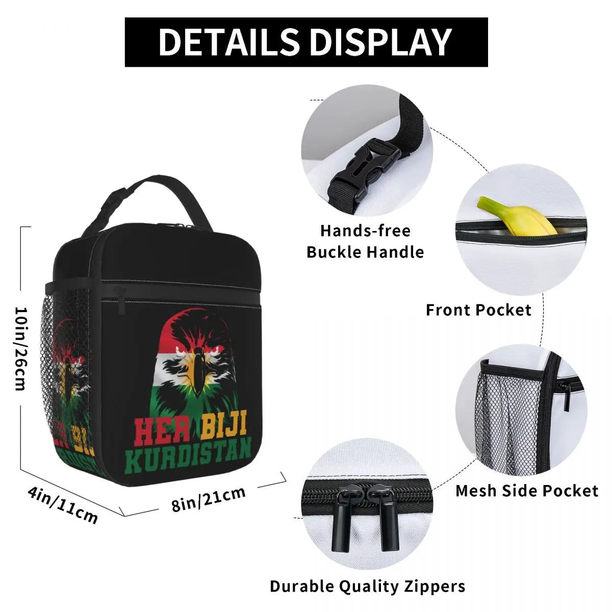 Kurdistan Flag Lunch Bag