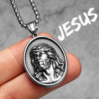 Jesus Heart Cross Necklaces Pendant Chain