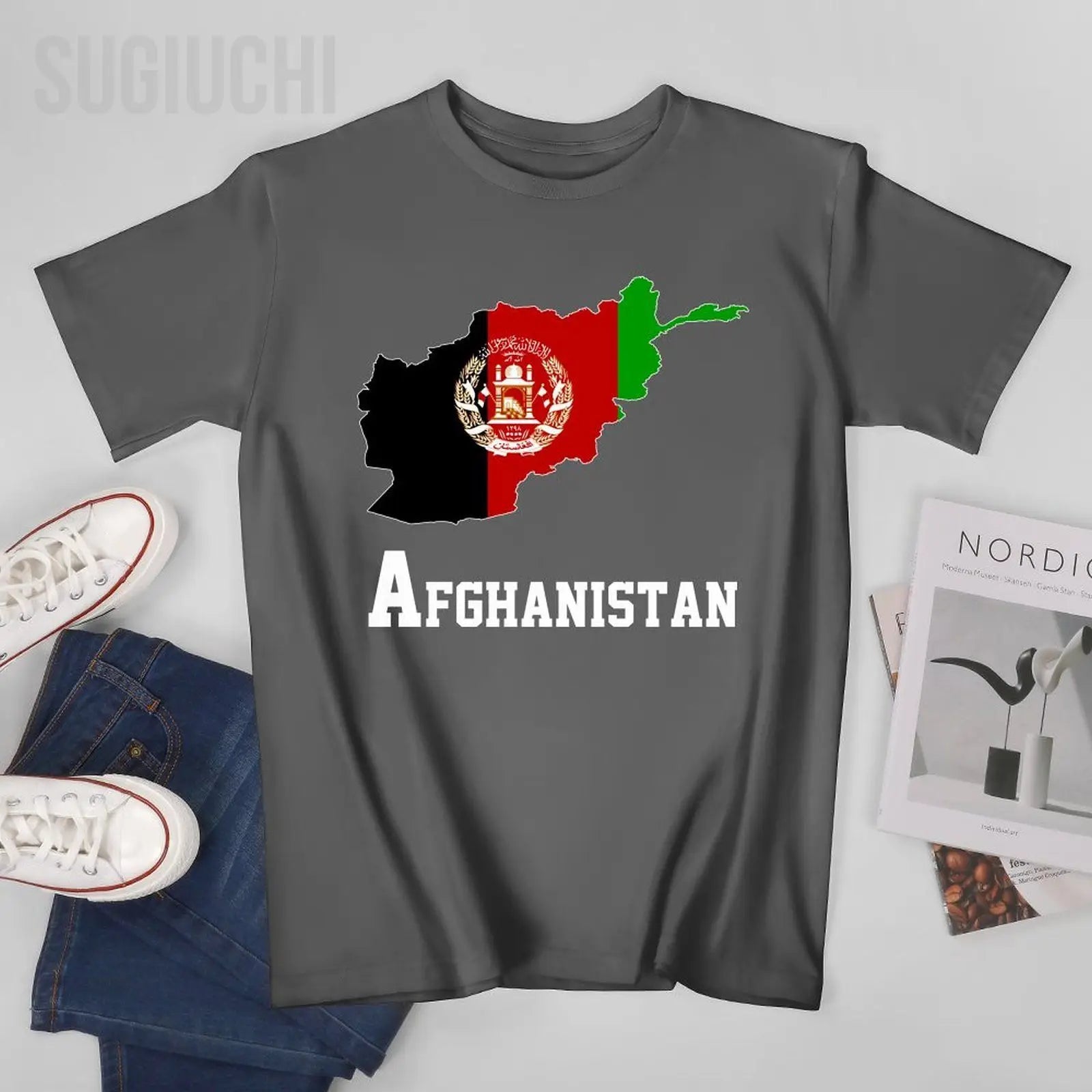 Men Afghan Country Map Tshirt
