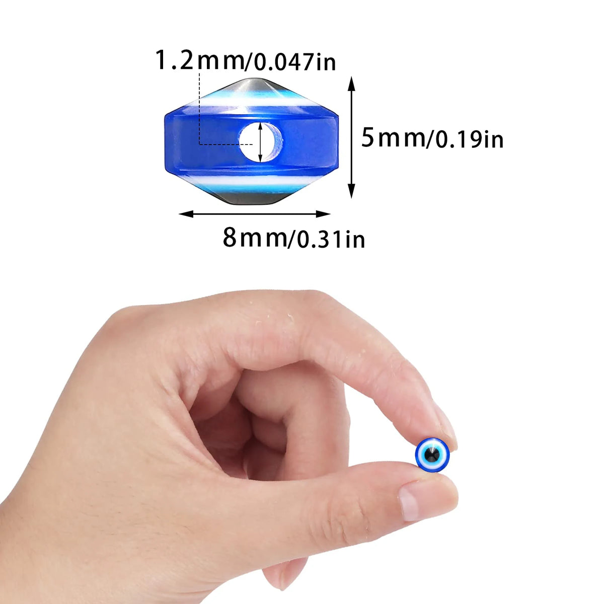 Blue Eye Beads 50pc
