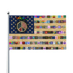 Hippie Peace Sign Flag Love and Peace
