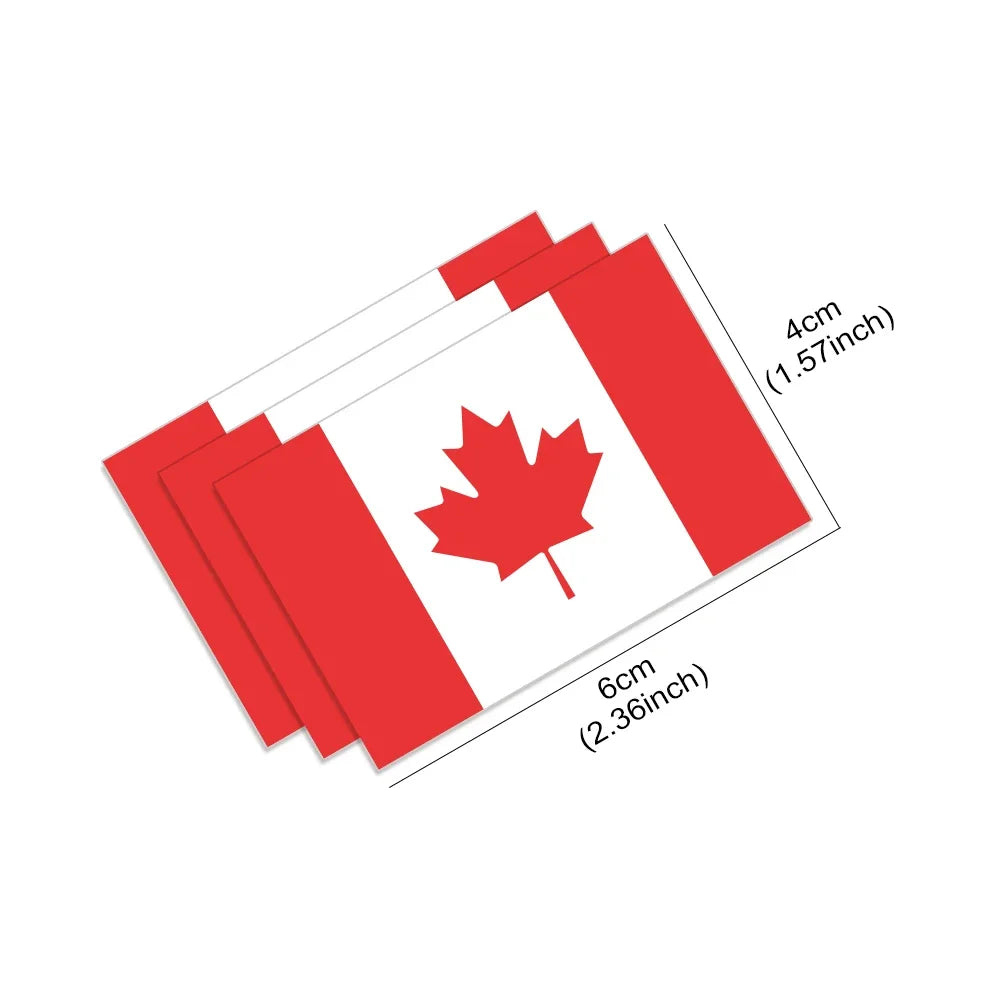 3PCS Canada Flag Car Stickers