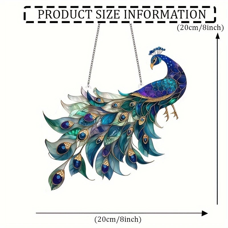2D Peacock Sun Catcher