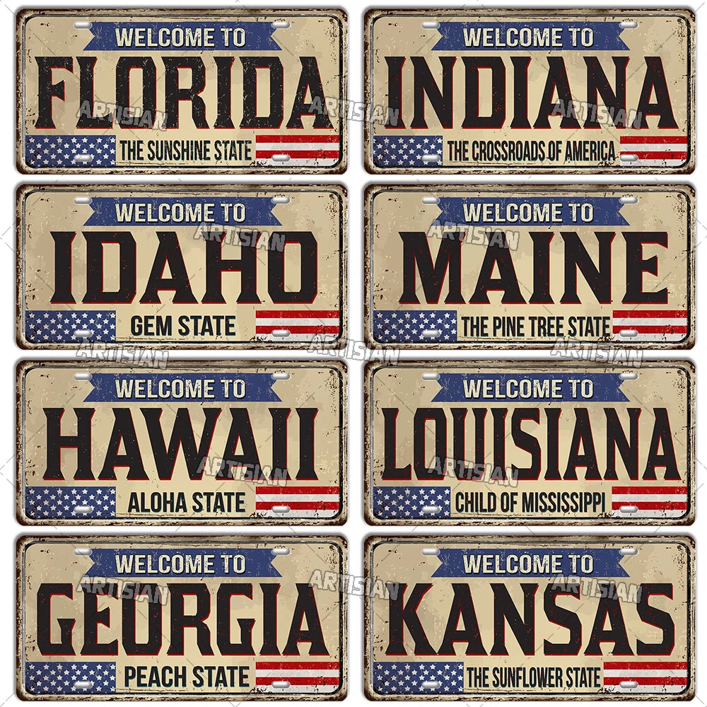 USA Landmark License Plate
