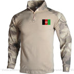 Afghan Flag Design Men's Long Sleeve Combat Uniform