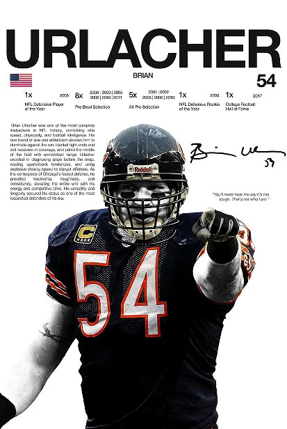 Classic American Football Sports Star Art Poster