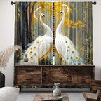 White Peacock Curtains