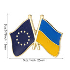 Ukraine Flag Badge with Other Countries