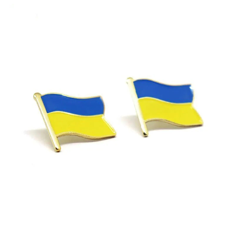 Ukraine Flag Brooch Coat of