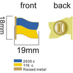 Ukraine Flag Brooch Coat of