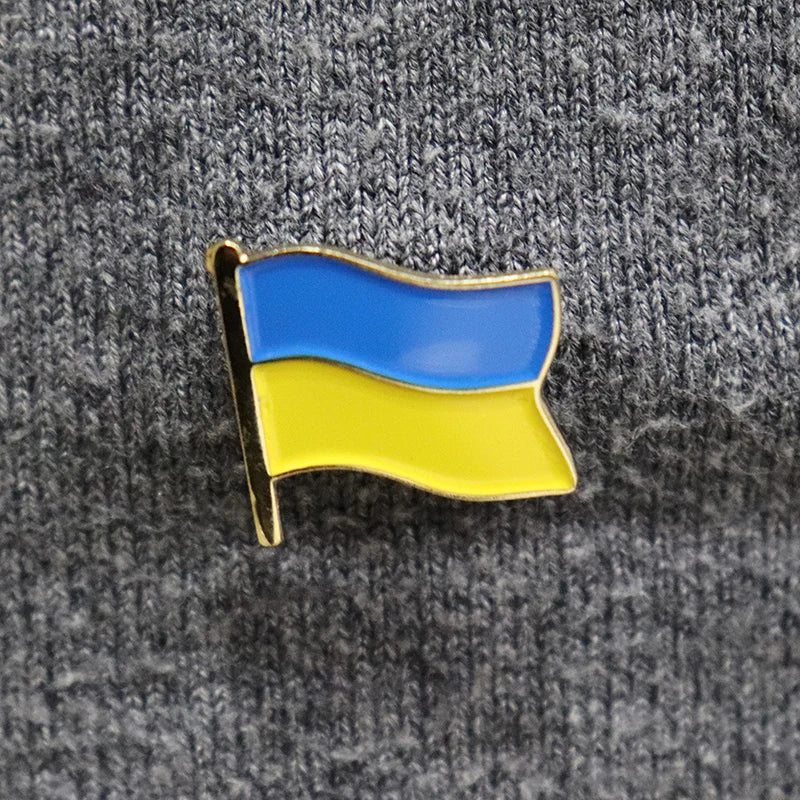 Ukraine Flag Brooch Coat of