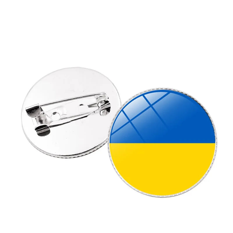Ukraine Flag Brooch Coat of