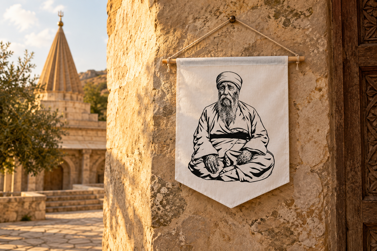 Yazidis Baba Sheikh Pennant banner